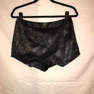 Metallic Snakeskin Skort